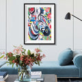 Abstract Zebra Diamond Painting Kit – Full Drill Cubist Modern Art JX56