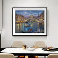 Venice Rialto Bridge Moonlight Diamond Painting Kit – Full Drill Romantic Night Art JX63
