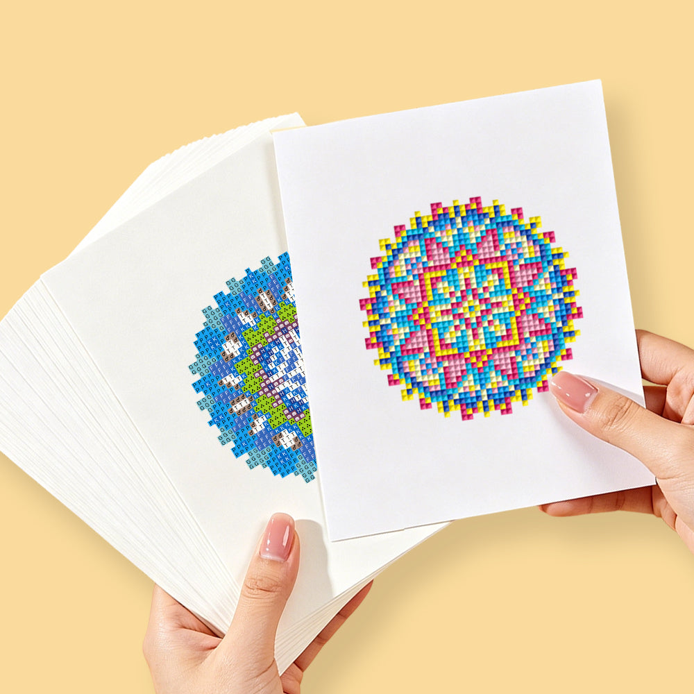 Mini Diamond Painting Kit - Full Drill Flowers On The Windowsill 12pcs