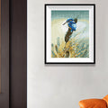 Kingfisher on Reed Diamond Painting Kit – Full Drill Serene Wildlife Nature Art JX18