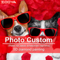 30x40CM Custom Diamond Painting Kits Full Drill Pet Photo Customized Diamond Painting