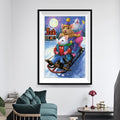 Christmas Mice Sledding Diamond Painting Kit – Full Drill Cute Holiday Winter Art JX76