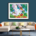 Hummingbirds in Flower Garden Diamond Painting Kit – Full Drill Colorful Nature Art JX54