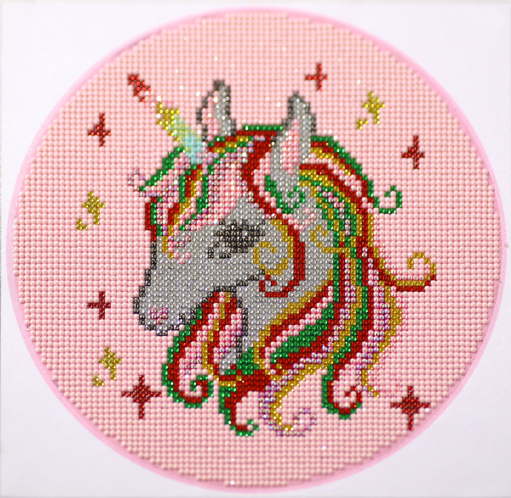 Christmas Unicorn Diamond Painting Kit – Cute Holiday Full Drill Round Art JM3023