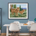 Two Wolves in the Forest Diamond Painting Kit – Full Drill Realistic Wildlife Art JX69