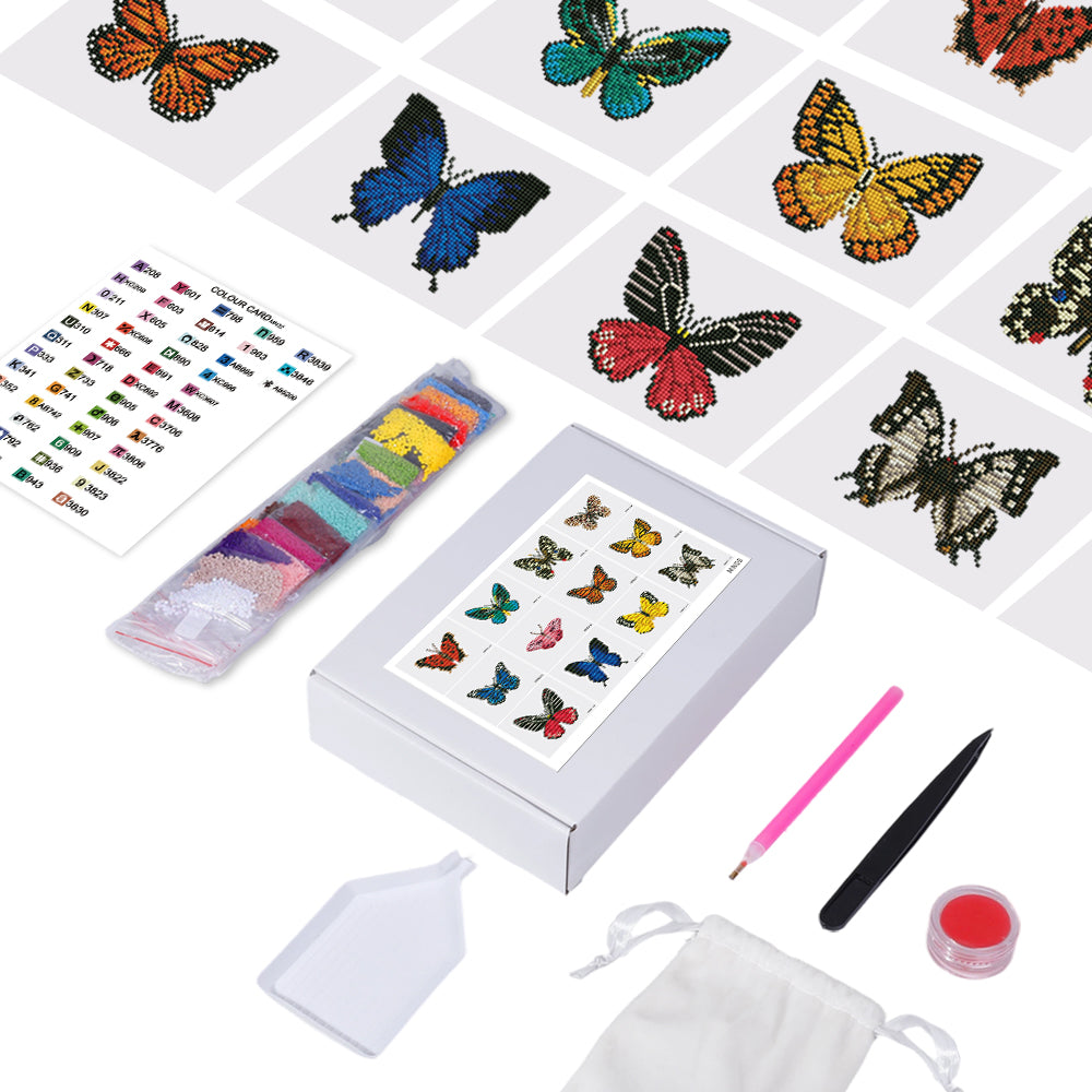 Mini Diamond Painting Kits - Full Drill Flowers 12pcs