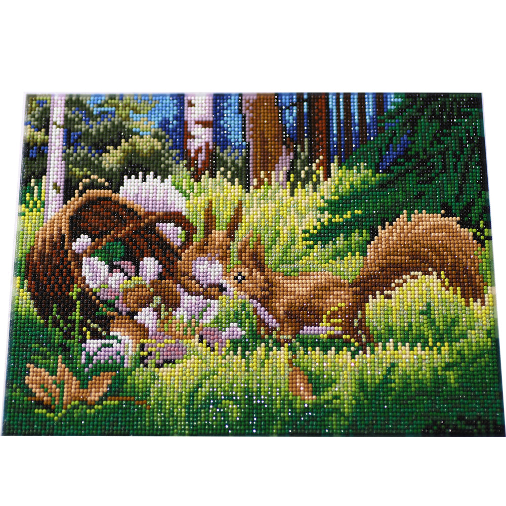 Forest Squirrels Diamond Painting Kit – Full Drill Cute Wildlife Nature Art JX60