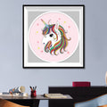 Christmas Unicorn Diamond Painting Kit – Cute Holiday Full Drill Round Art JM3023
