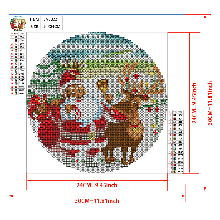 Christmas Diamond Painting Kit – Full Drill Holiday Festive Art JM3022