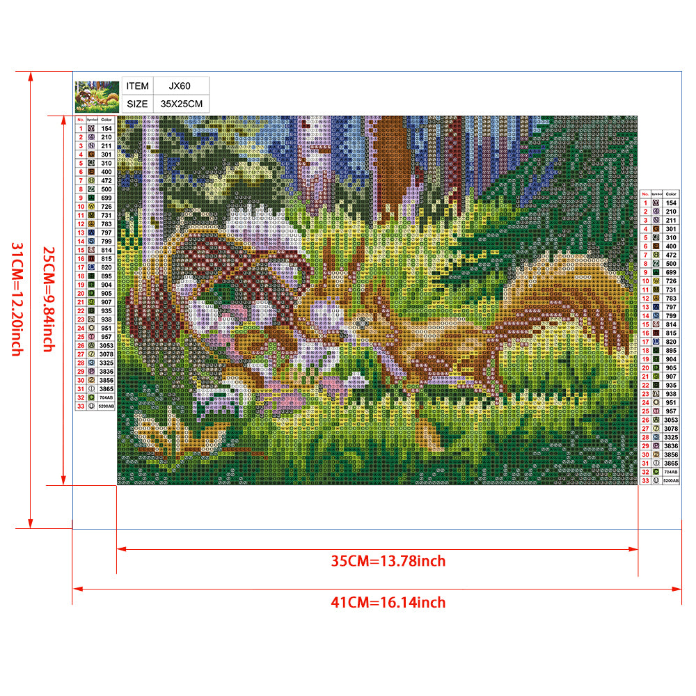 Forest Squirrels Diamond Painting Kit – Full Drill Cute Wildlife Nature Art JX60