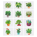 Mini Diamond Painting Kit - Full Drill Green Plants 12pcs