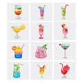 Mini Diamond Painting Kit - Full Drill Vintage Cocktail 12pcs