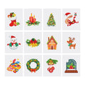 Mini Diamond Painting Kit - Full Drill Christmas Decorations 12pcs