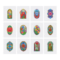 Mini Diamond Painting Kit - Full Drill Flowers On The Windowsill 12pcs