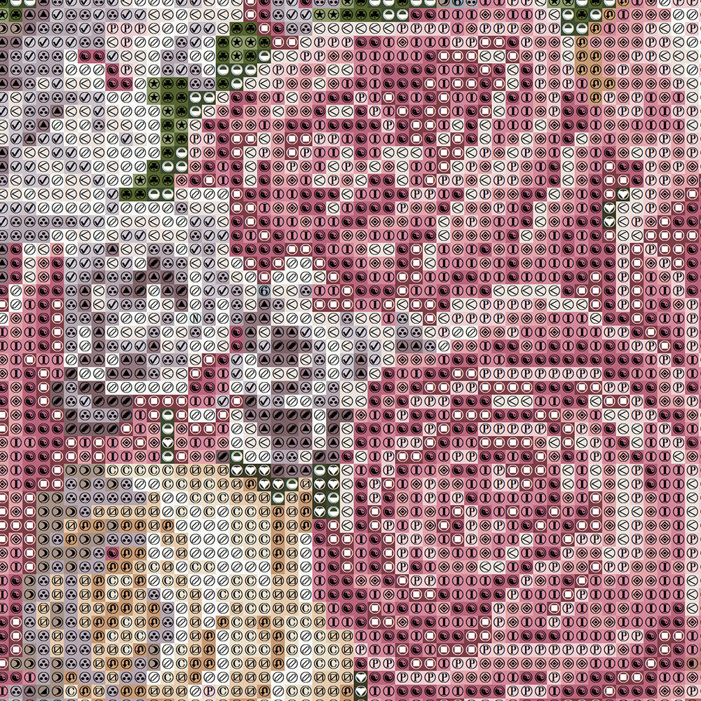 Pink & Cream Roses in Marble Vase Diamond Painting Kit – Full Drill Romantic Floral Art JX41