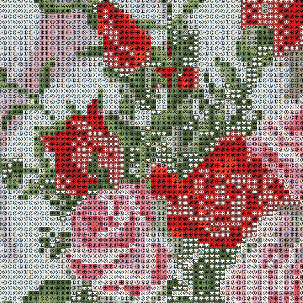 Red & Pink Roses in Wicker Basket Diamond Painting Kit – Full Drill Classic Floral Still Life Art JX33