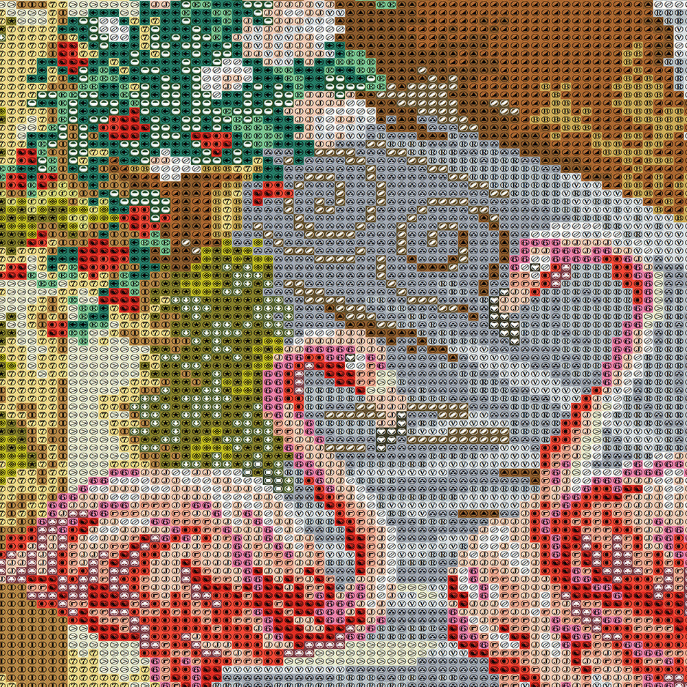 Flamingos in Classical Garden Diamond Painting Kit – Three Pink Flamingos in Lily Pond with Spiral Staircase & Rose Arch JX160
