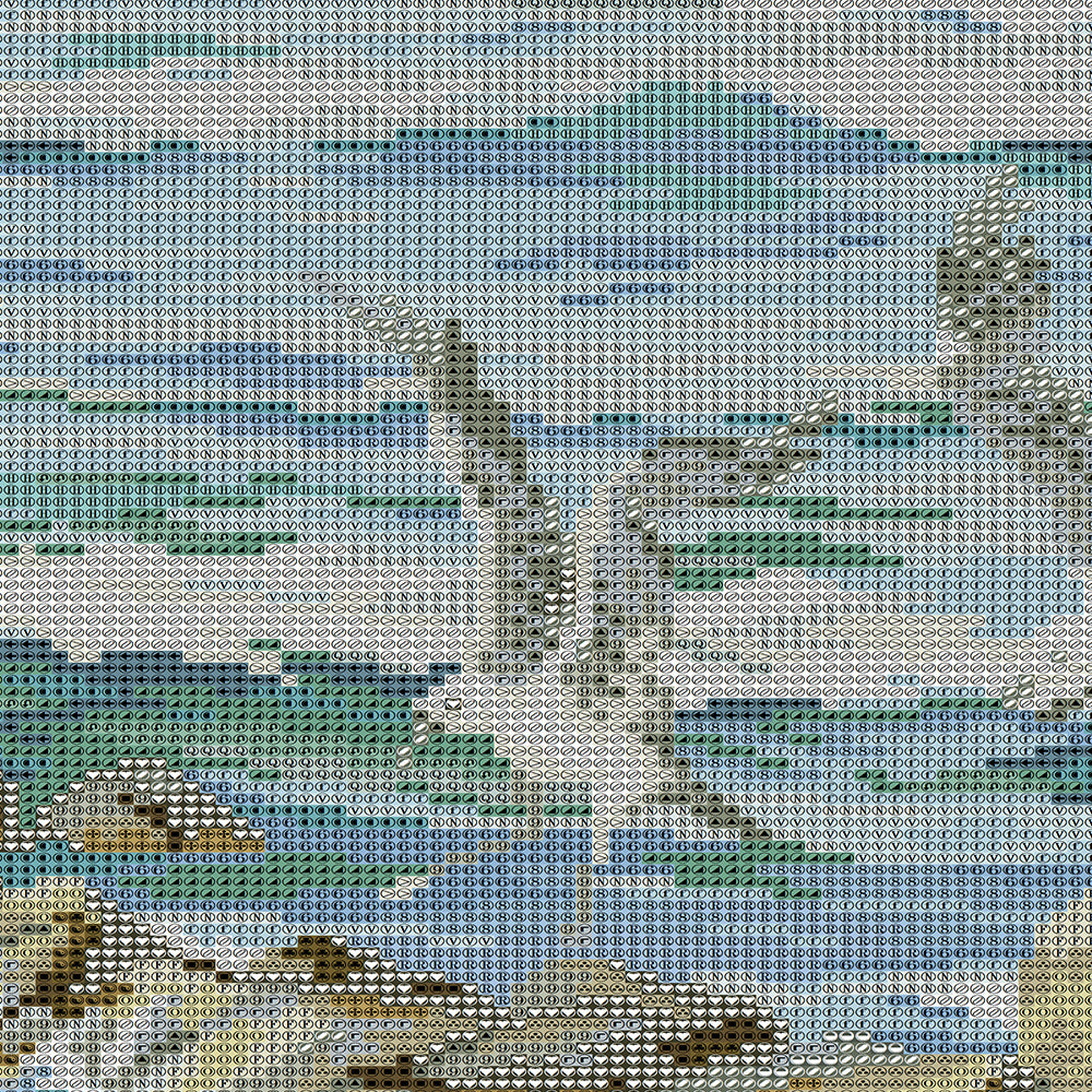 Rocky Coast Seagulls Diamond Painting Kit – Crashing Waves on Sea Rocks with Seagulls in Flight & Blue Ocean Sky JX154