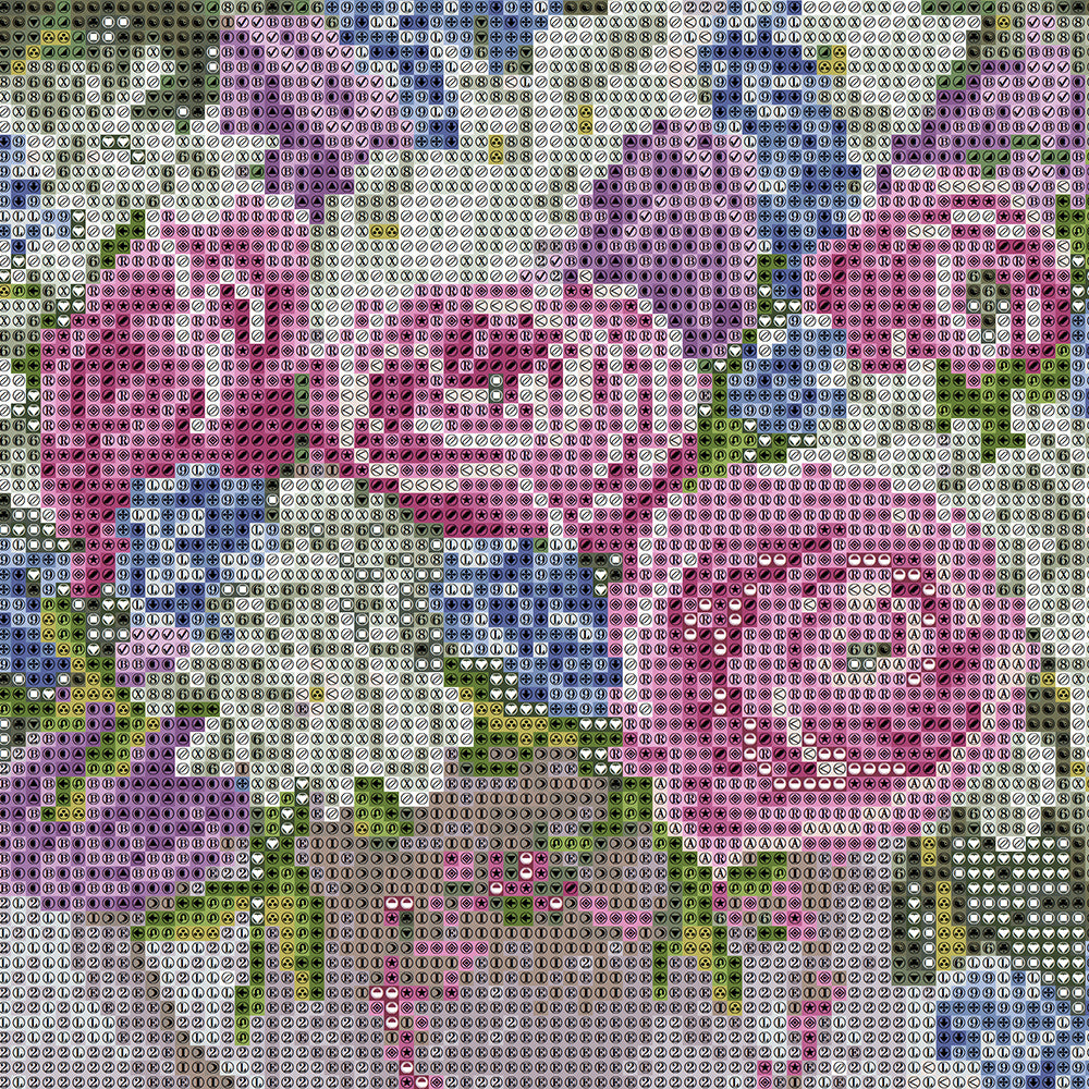 Pink Roses & Hyacinths in Heart Vase Diamond Painting Kit – Full Drill Romantic Floral Art JX30