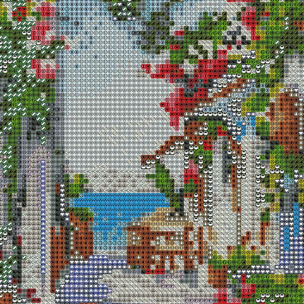 Santorini Alley Diamond Painting Kit – Greek Island Lane with Bougainvillea, Blue Doors & Aegean Sea View JX137