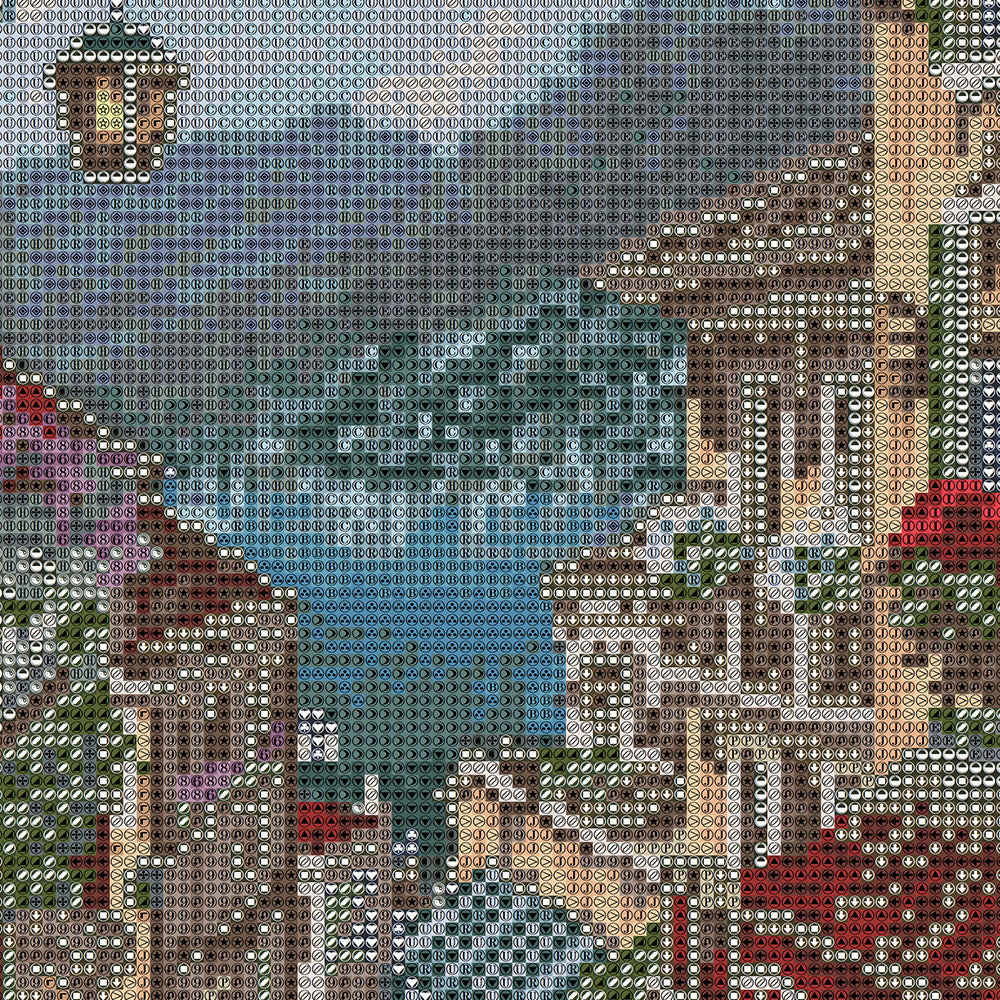 Mediterranean Village Diamond Painting Kit – Romantic Cobblestone Street with Mountain Lake View JX131