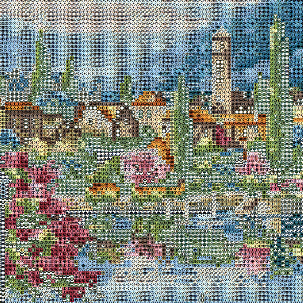 Italian Lake Town Diamond Painting Kit – Blooming Lakeside Village with Boats & Bell Tower JX133