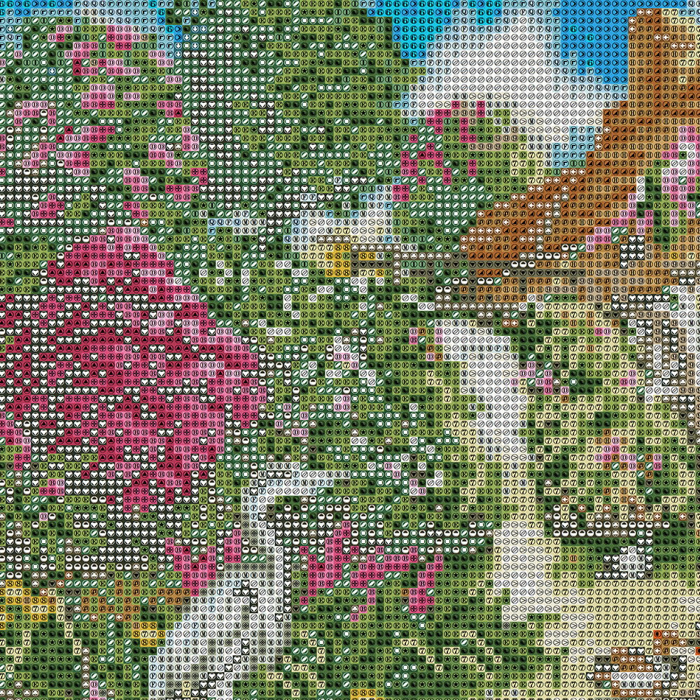 Country Pond Diamond Painting Kit – Thatched Cottage with Ducks, Geese, Heron & Pink Blooms in Summer Garden JX45
